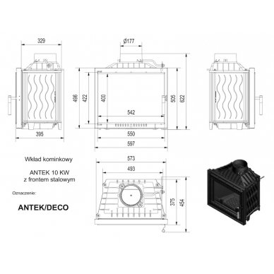 Kratki Antek Deco 10KW 2