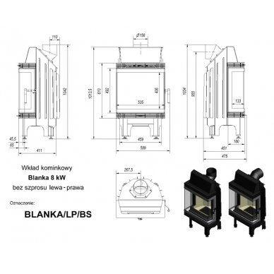 Kratki Blanka LP/BS 8KW 5