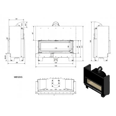 Kratki MB 120 G 22KW 5