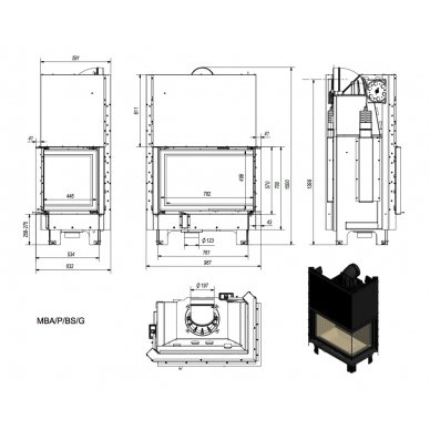 Kratki MBA P/BS/G 17KW 5