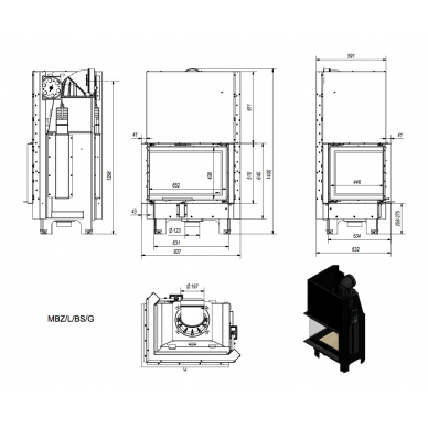 Kratki MBZ L/BS/G 13KW 5